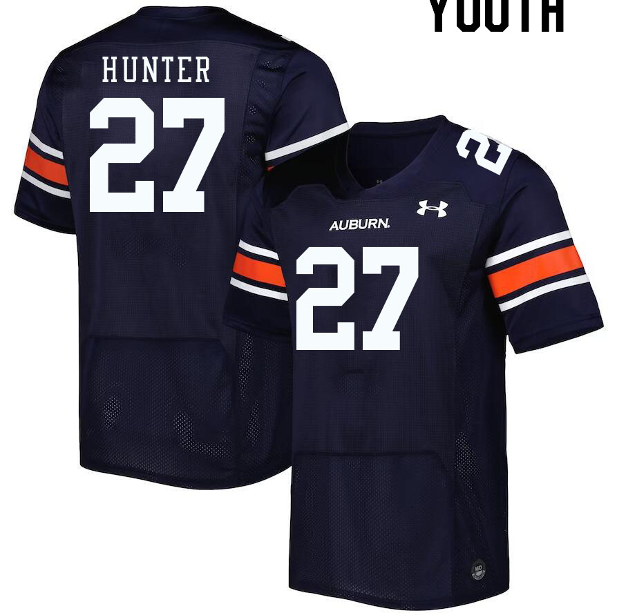 Youth Auburn Tigers #27 Jarquez Hunter Navy 2023 College Stitched Football Jersey